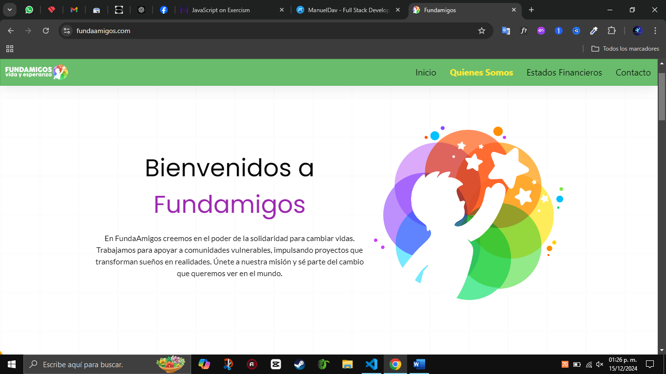 Pagina de fundacion Fundamigos